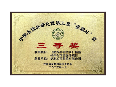 上饶荣获2025“徽园杯”奖三等奖